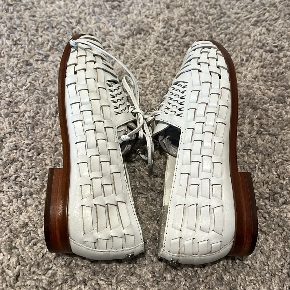 NWOB Sam Edelman White Woven Rishel Loafers